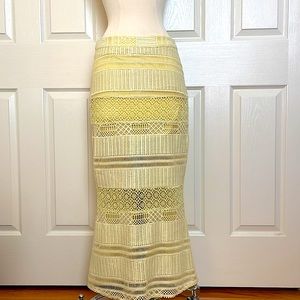 Foxiedox Pastel Light Yellow Lace Skirt